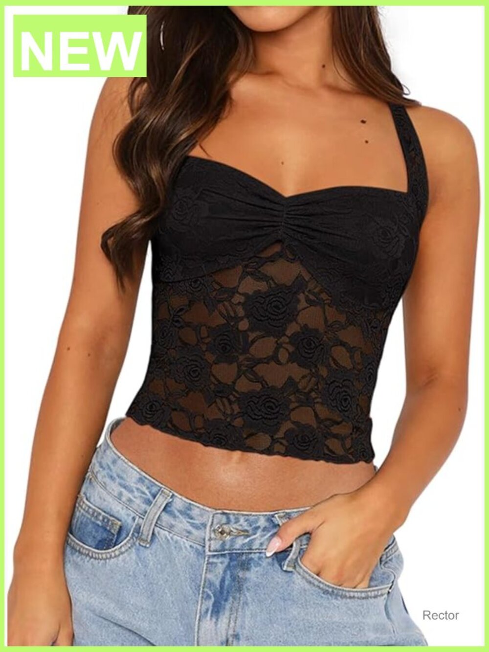 Halter Neck Lace Crop Top Sleeveless Tank Y2K Going Out Fashion